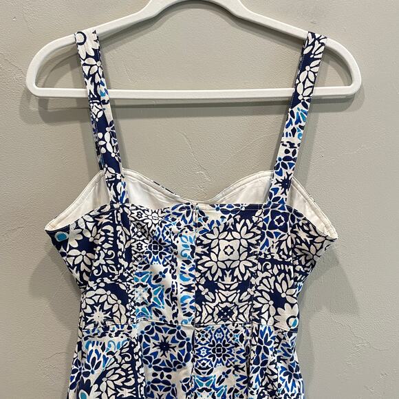 NWT Avec Les Filles Sweetheart Neck Stretch Cotton Mini Sundress - Size: 8 - Picture 9 of 12